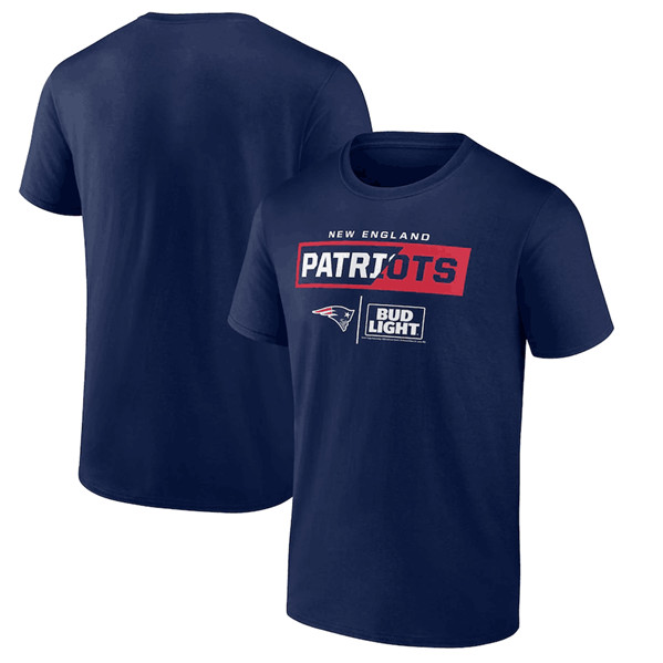 Men's New England Patriots Navyx Bud Light T-Shirt